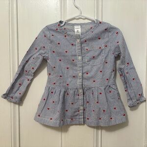 Carter’s Striped Heart Print Top